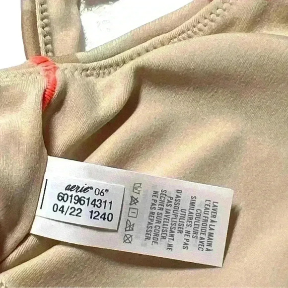 NWT OFFLINE by aerie real me low key long line sports bra XS in tan camo - Picture 9 of 15